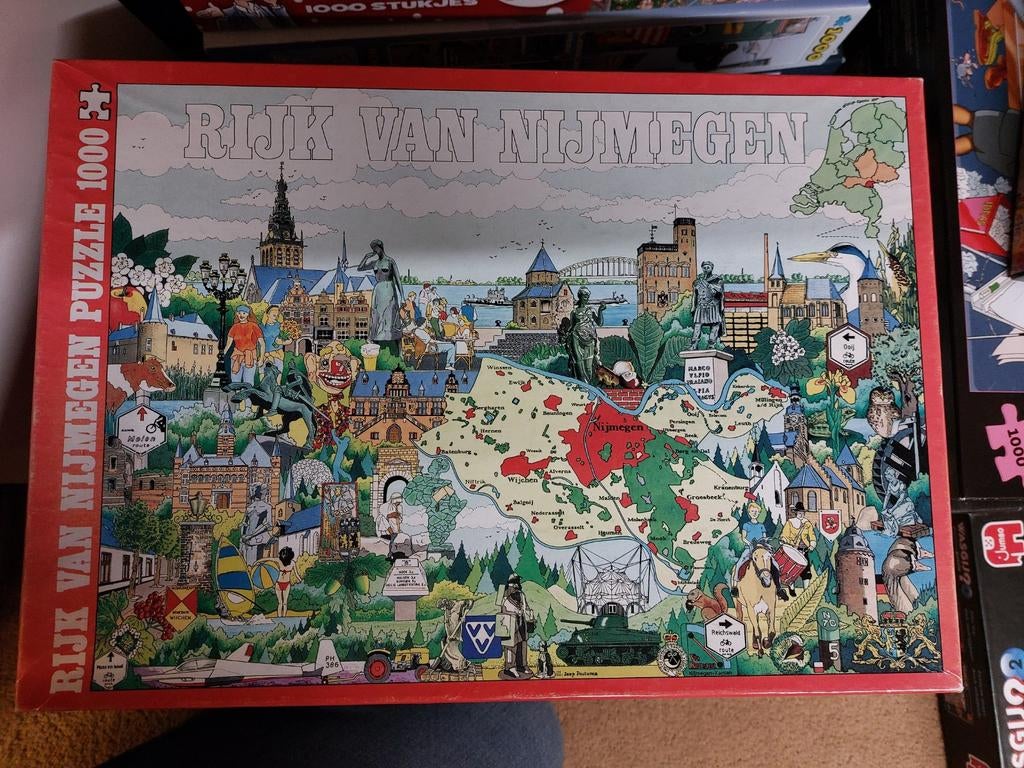 Puzzel Rijk van Nijmegen 1000 stuks., Ophalen of Verzenden, 500 t/m 1500 stukjes, Zo goed als nieuw