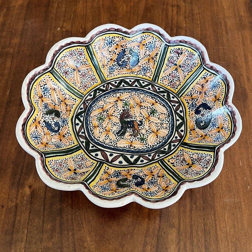 Portugese schaal, Ophalen of Verzenden, Zo goed als nieuw, Rond, Glas