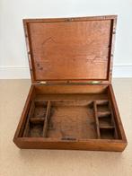 Antieke houten schrijfdoos, Ophalen of Verzenden