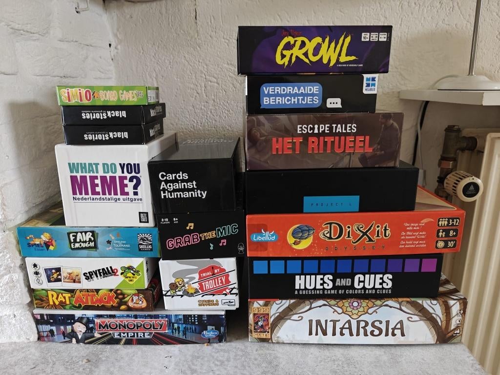 meerdere spellen te koop, Hobby en Vrije tijd, Gezelschapsspellen | Bordspellen, Ophalen, Zo goed als nieuw