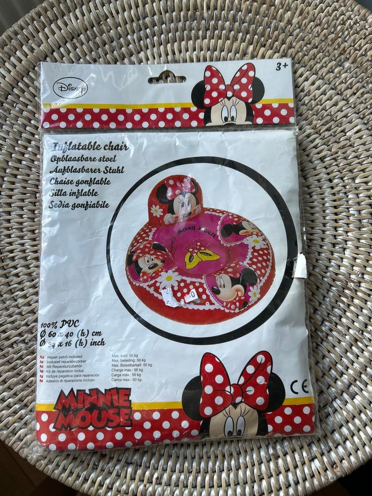 Opblaasbare Minnie Mouse Stoel voor Kinderen, Ophalen of Verzenden, Nieuw