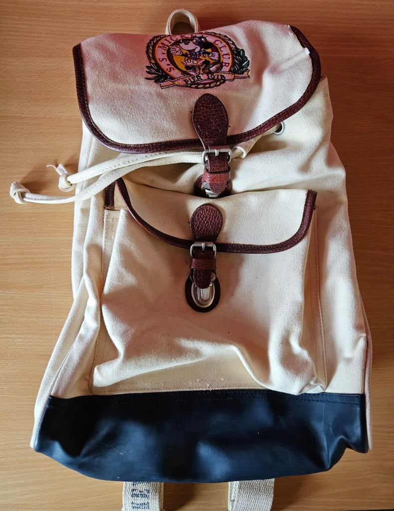 Vintage Disney rugzak tas S.S. Mickey Club, Verzamelen, Disney, Ophalen of Verzenden, Mickey Mouse, Gebruikt, Tas, Koffer of Zak