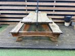 Eikenhoute picknicktafel, Ophalen, Gebruikt, Rechthoekig, Hout