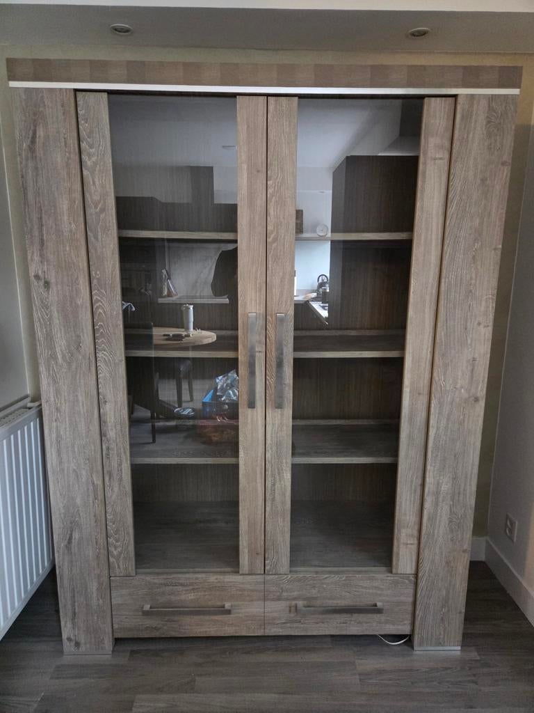 Te koop buffet/vitrinekast, Ophalen of Verzenden, 25 tot 50 cm