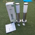 Ranex Tuinlantaarns RVS met bewegingssensor (2 stuks), Minder dan 50 watt, Staande lamp, Nieuw, Ophalen of Verzenden
