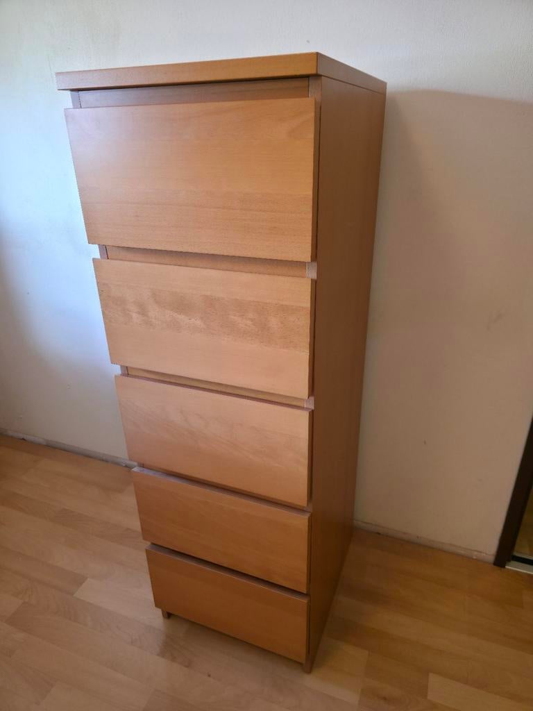 Ikea Malm ladekast - 5 lades, Ophalen, Minder dan 50 cm, Gebruikt, 5 laden of meer