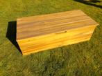 Acaciahouten tuinkist / opbergkist met gasveren - 110L, Tuin en Terras, Ophalen, Zo goed als nieuw, Hout, Overige typen