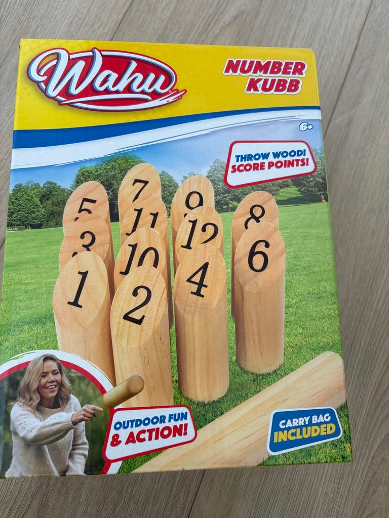Nieuw Wahu Number Kubb Spel, Ophalen of Verzenden, Nieuw