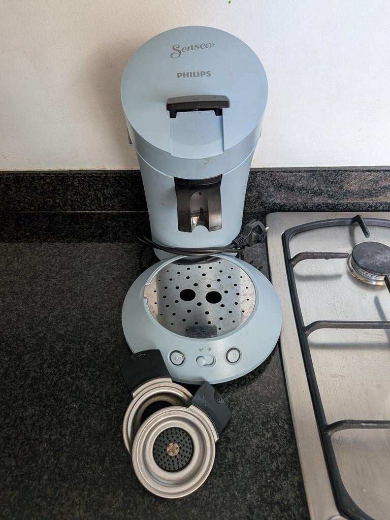 Philips Senseo OriginalPlus babyblauw zgan, Ophalen, Zo goed als nieuw, Koffiemachine
