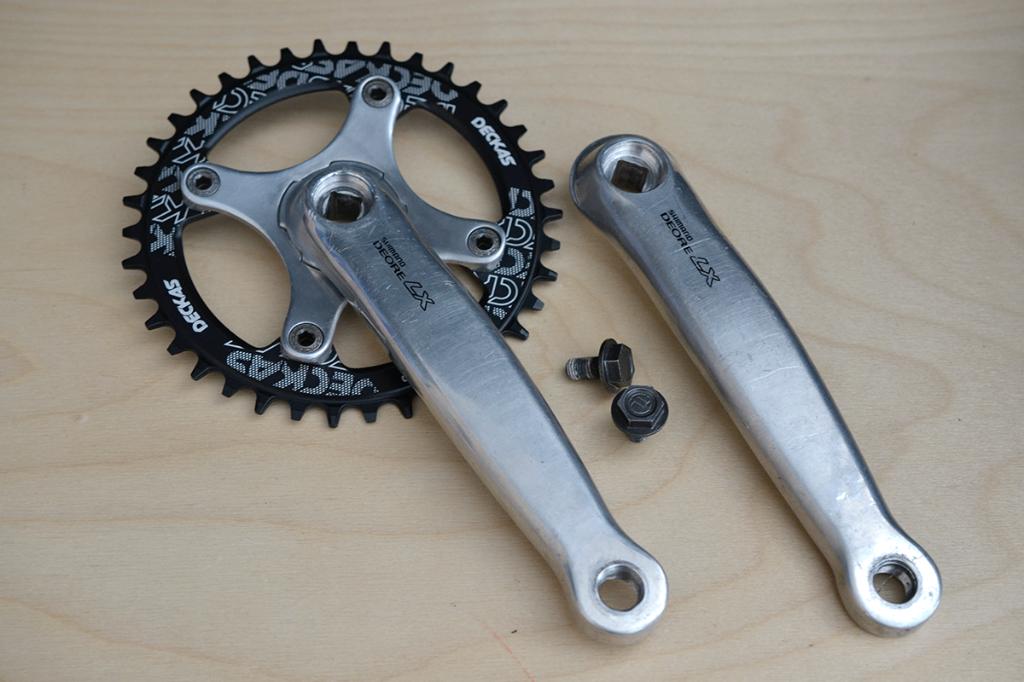 Shimano MTB Crankset: FC-M569, Fietsen en Brommers, Fietsonderdelen, Ophalen, Gebruikt, Crankstel of Pedalen