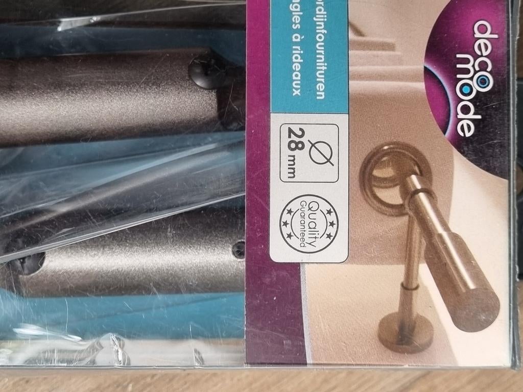 Diverse gordijnroede accessoires - DecoMode, Huis en Inrichting, Minder dan 50 cm, Nieuw, Ophalen of Verzenden, Overige kleuren