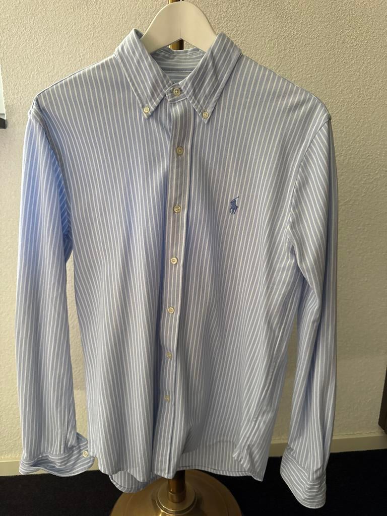 Mooi stretch overgemd van Ralph Lauren maat M, Kleding | Heren, Overhemden, Ophalen of Verzenden, Zo goed als nieuw, Blauw, Halswijdte 39/40 (M)