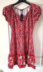 sheilay jurk bloemenprint rood xl 42 nieuw label, Nieuw, Ophalen of Verzenden, Knielengte, Rood