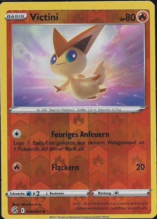 Fusion Strike,  Victini [reverse] 36/264, Verzenden, Nieuw, Losse kaart