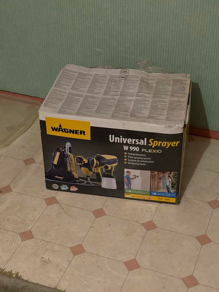 Wagner W 990 FLEXiO Universal Sprayer Verfspuit, Ophalen of Verzenden, Gebruikt, Verfspuit of Verfpomp