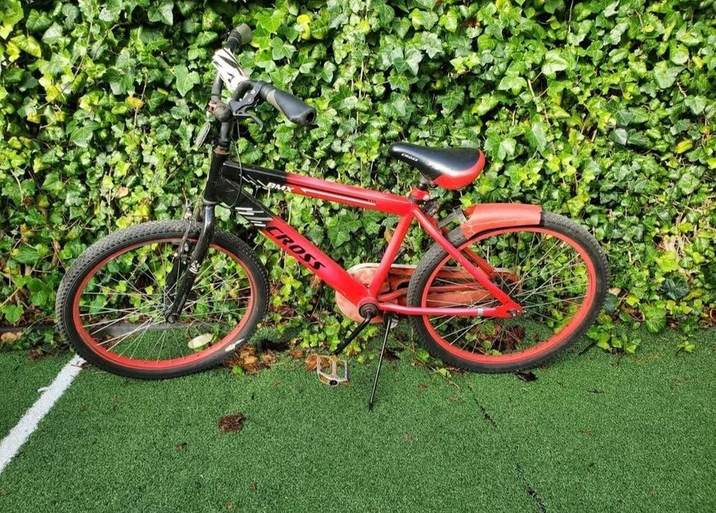 Rode bmx fiets 20 inch, Fietsen en Brommers, Fietsen | Crossfietsen en BMX, Ophalen, Gebruikt, Staal