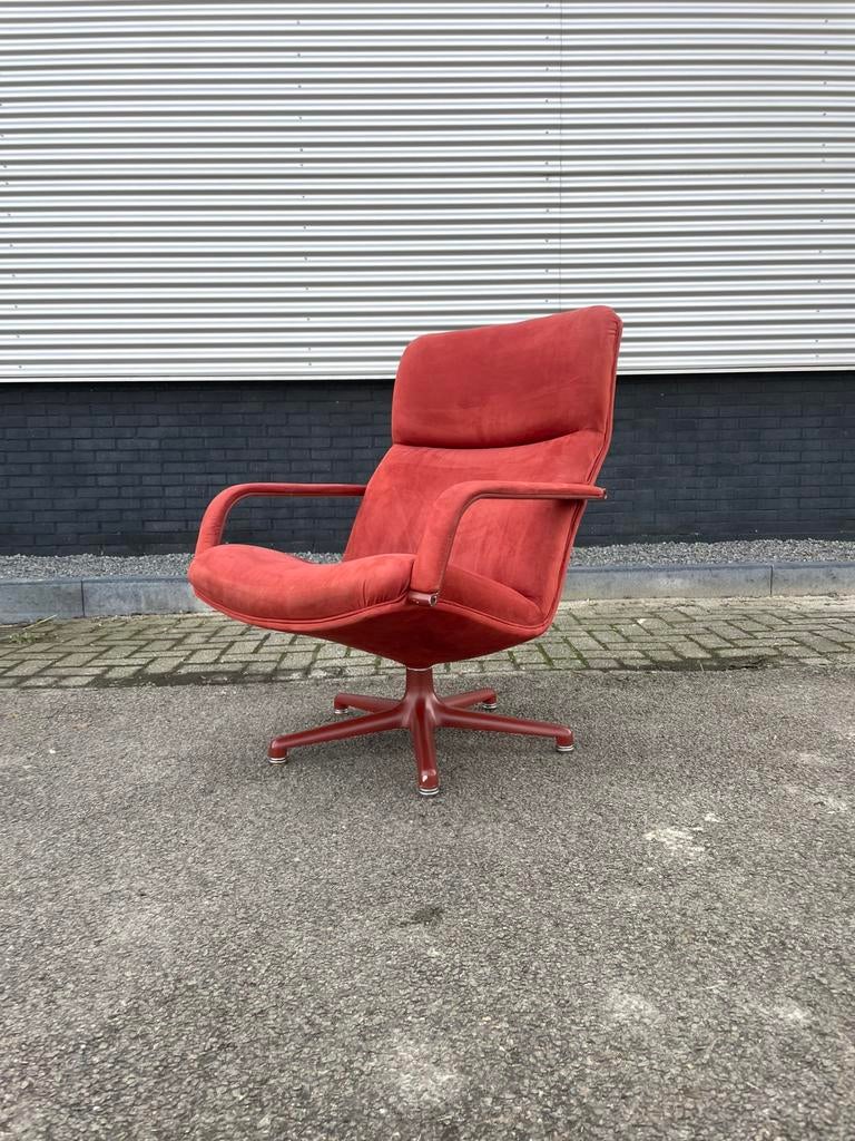 Artifort Geoffrey Harcourt F141 oranje design fauteuil, Ophalen, Minder dan 75 cm, Zo goed als nieuw, Nvt
