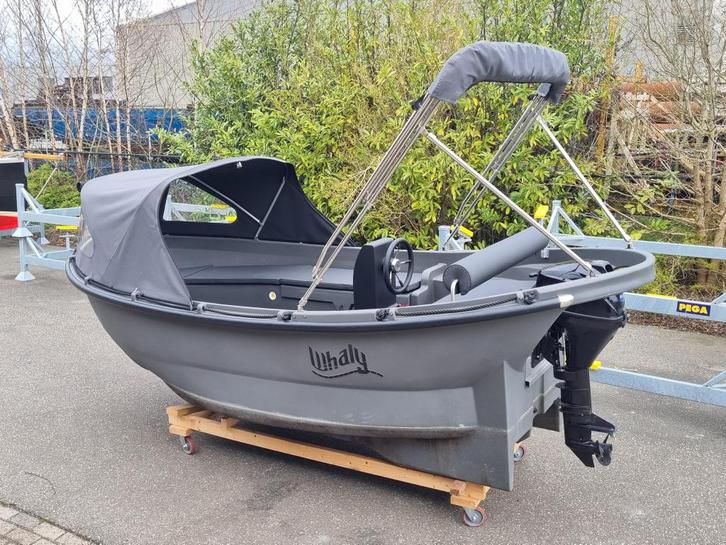Whaly 450 Classic + 9.8PK Tohatsu + Buiskap + Biminitop, Watersport en Boten, Sloepen, Zo goed als nieuw, Tot 10 pk, 3 tot 6 meter