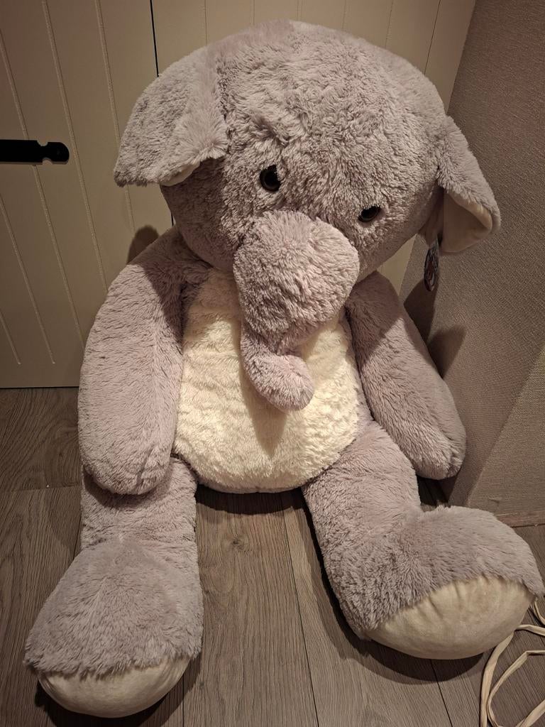 Grote nieuwe olifant knuffel, Grijs, Nieuw, Ophalen of Verzenden, Met label