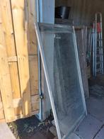 Aluminium met hardhouten broeiramen eenruiters platglas, Ophalen, Gebruikt