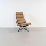 1x Vitra 222 Fauteuil Softpad Camel – Chroom