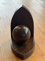 Antieke houten boekensteun met bol, Antiek en Kunst, Ophalen of Verzenden