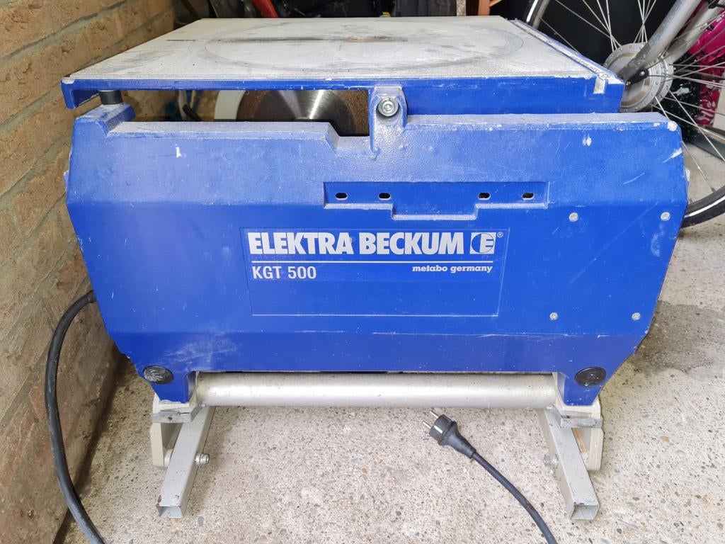 Elektra Beckum KGT 500 zaagtafel, Ophalen, Gebruikt