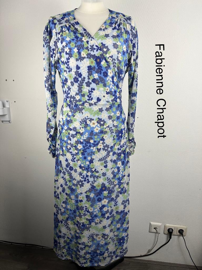 Fabienne Chapot Jurk  (mt: 44) 19,6/9960, Blauw, Maat 42/44 (L), Ophalen of Verzenden, Zo goed als nieuw