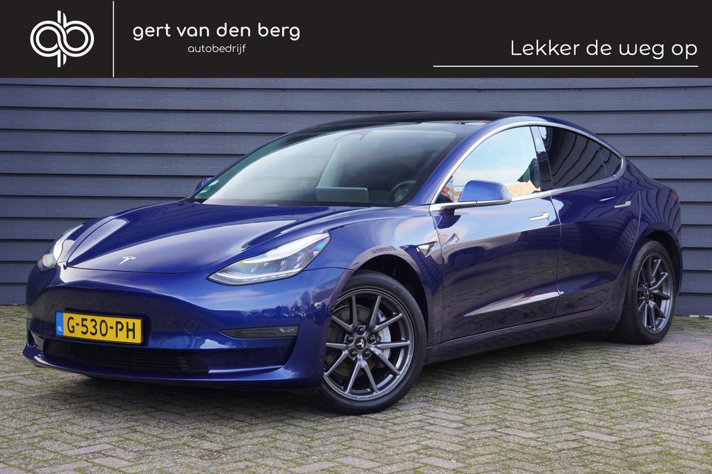 Tesla Model 3 Long Range AWD 75 kWh - PANODAK - AUTOPILOT -, Auto's, Tesla, Automaat, Zwart, Blauw, Vierwielaandrijving