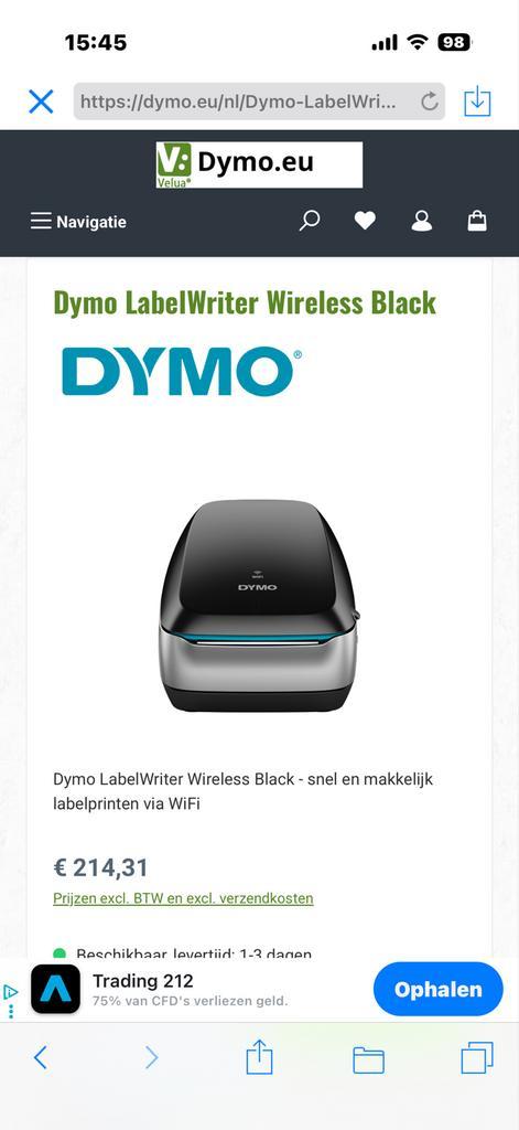 Dymo LabelWriter Wireless: Draadloos labelen via wifi, Computers en Software, Labelprinters, Nieuw, Etiket, Ophalen of Verzenden