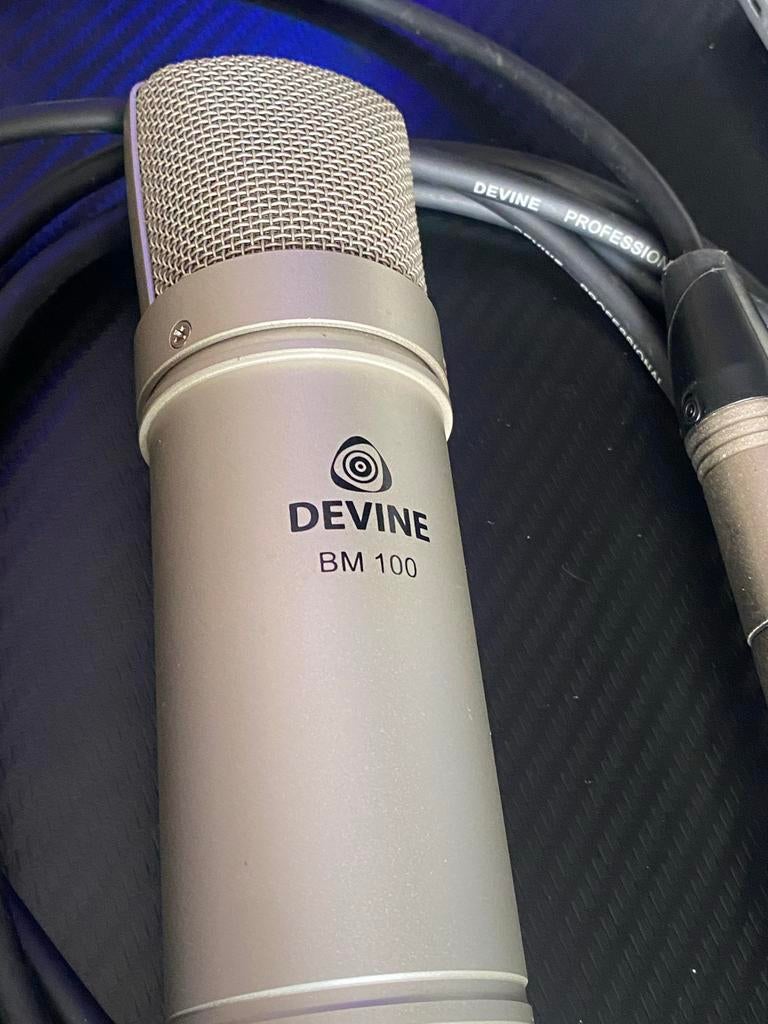 Devine BM100 Condensator Microfoon met XLR Kabel, Muziek en Instrumenten, Microfoons, Zo goed als nieuw, Studiomicrofoon, Ophalen of Verzenden