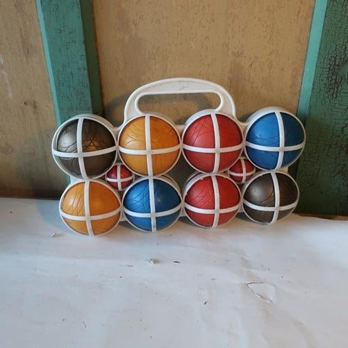 Petanque ballen jeu de boules kinderen kunststof SET PRIJS, Antiek en Kunst, Ophalen of Verzenden