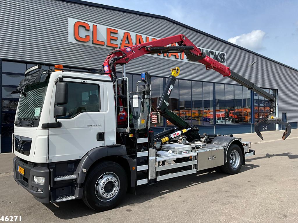 MAN TGM 18.290 Euro 6 HMF 14 Tonmeter Z-kraan Just 140.770 k, Auto's, Achterwielaandrijving, Euro 6, MAN, Origineel Nederlands