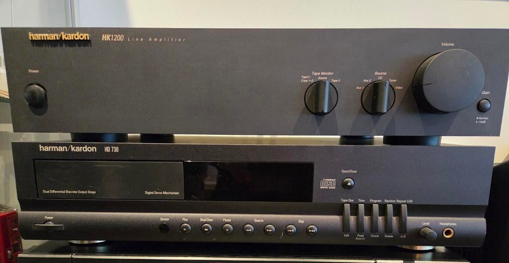 Harman/Kardon set. Versterker HK 1200 en  CD speler HD 730, Audio, Tv en Foto, Stereo-sets, Ophalen of Verzenden, Gebruikt
