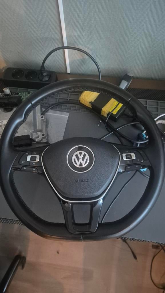 Volkswagen stuurwiel met airbag, Auto-onderdelen, Besturing, Ophalen of Verzenden, Gebruikt, Volkswagen