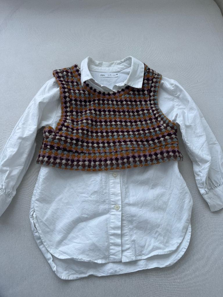 Leuke blouse met spencer, Meisje, Overhemd of Blouse, Ophalen of Verzenden, Zo goed als nieuw