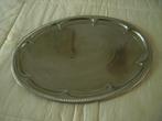 dienblad mancave kop schotel glas metaal facet decoratie, Ophalen of Verzenden, Zo goed als nieuw, Ovaal, Metaal