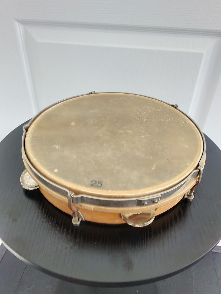 Vintage tamboerijn, Muziek en Instrumenten, Percussie, Ophalen of Verzenden, Gebruikt, Overige soorten