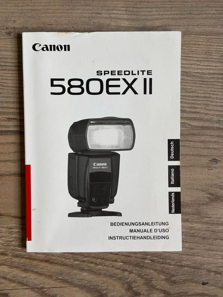 Canon Speedlite 580EX II Flitser - Handleiding, Audio, Tv en Foto, Fotografie | Flitsers, Ophalen of Verzenden, Zo goed als nieuw