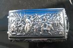 Zilveren lepeldoos met oud Hollandse taferelen, Antiek en Kunst, Verzenden, Zilver