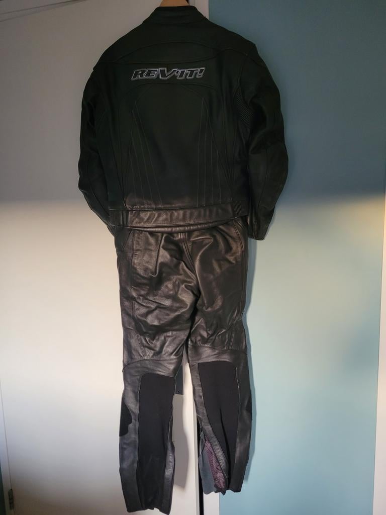 Revit leren motorpak heren - jas 50, broek 102, Ophalen of Verzenden, 50/102, Tweedehands, Heren