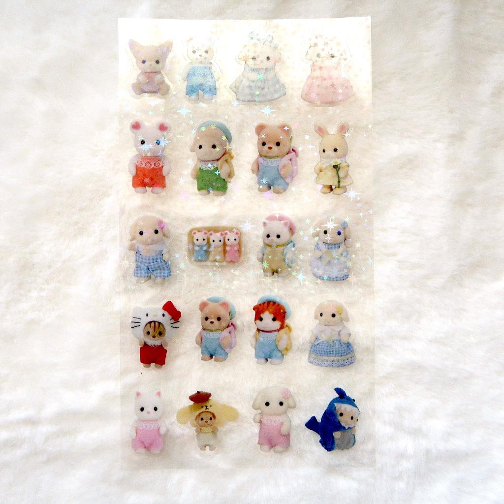 Sylvanian Family Stickervel met hologram ster afwerking, Verzamelen, Verzenden, Nieuw, Plaatje, Poster of Sticker
