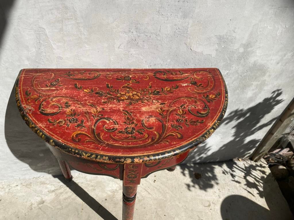 Antiek Hindelooper Muurtafeltje - Vintage Staat, Ophalen