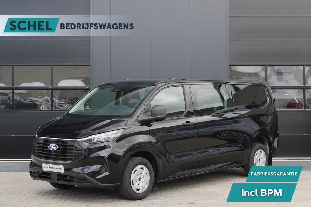 Ford Transit Custom 320 2.0 TDCI L2H1 Trend DC 6 Zits 170pk, Stof, Gebruikt, 4 cilinders, LED verlichting