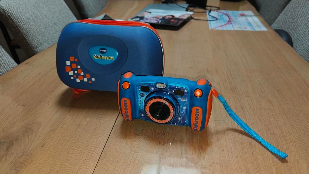 Vtech Kidizoom Duo camera incl. koptelefoon en draagtas, Kinderen en Baby's, Speelgoed | Vtech, Ophalen of Verzenden, Gebruikt