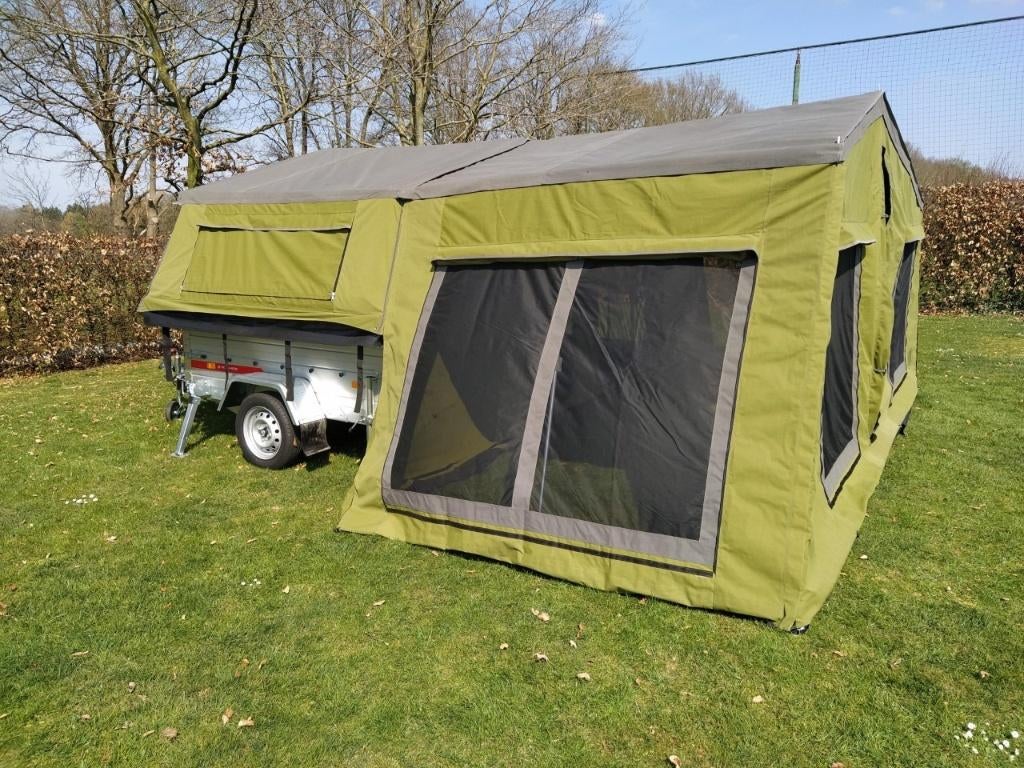 vouwwagen tenttrailer buite lewe 2  campwerk, Caravans en Kamperen, Vouwwagens, Ophalen, Groen, Aanwezig, Overige merken