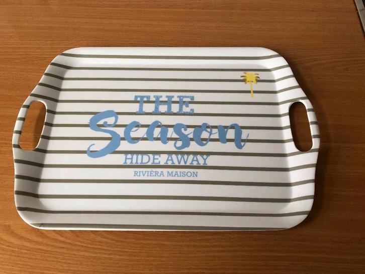 Riviera Maison dienblad, Huis en Inrichting, Woonaccessoires | Dienbladen, Zo goed als nieuw, Kunststof, Rechthoekig, Ophalen of Verzenden