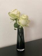 Luxury Ribbed vaasje Smoke Grey Nieuw!, Overige kleuren, Nieuw, Ophalen of Verzenden, Glas