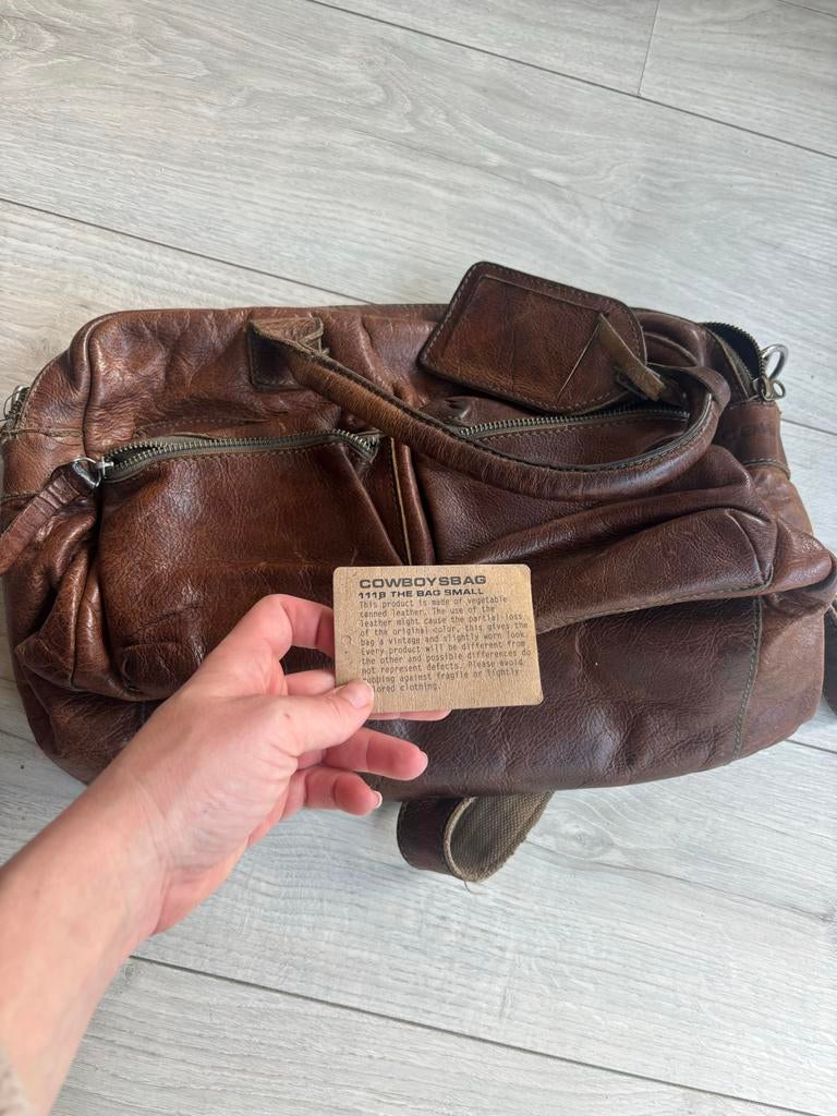 Cowboysbag small chocolate brown, Sieraden, Tassen en Uiterlijk, Tassen | Damestassen, Ophalen of Verzenden, Gebruikt, Bruin, Handtas