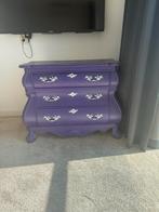 Paarse ladekast met 3 lades, Ophalen, Gebruikt, 50 tot 100 cm, 3 of 4 laden